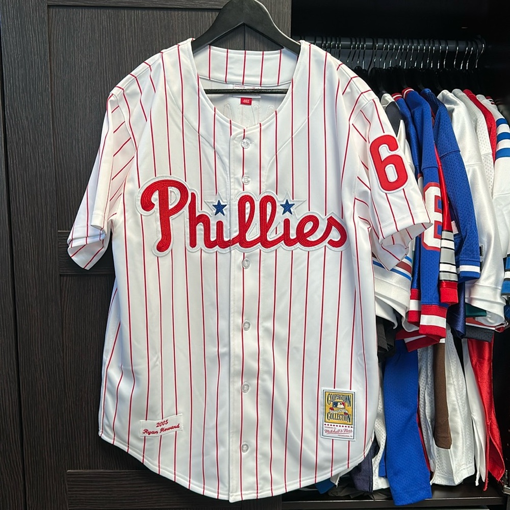 Ryan Howard Philadelphia Phillies Mitchell & Ness Authentic Jersey - White - Picture 1 of 6